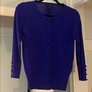 Cobalt blue cardigan sweater